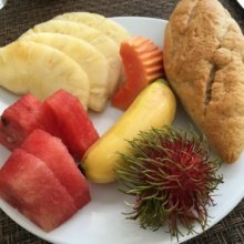 Gluten-free breakfast plate from Palm Grove at Centara Grand